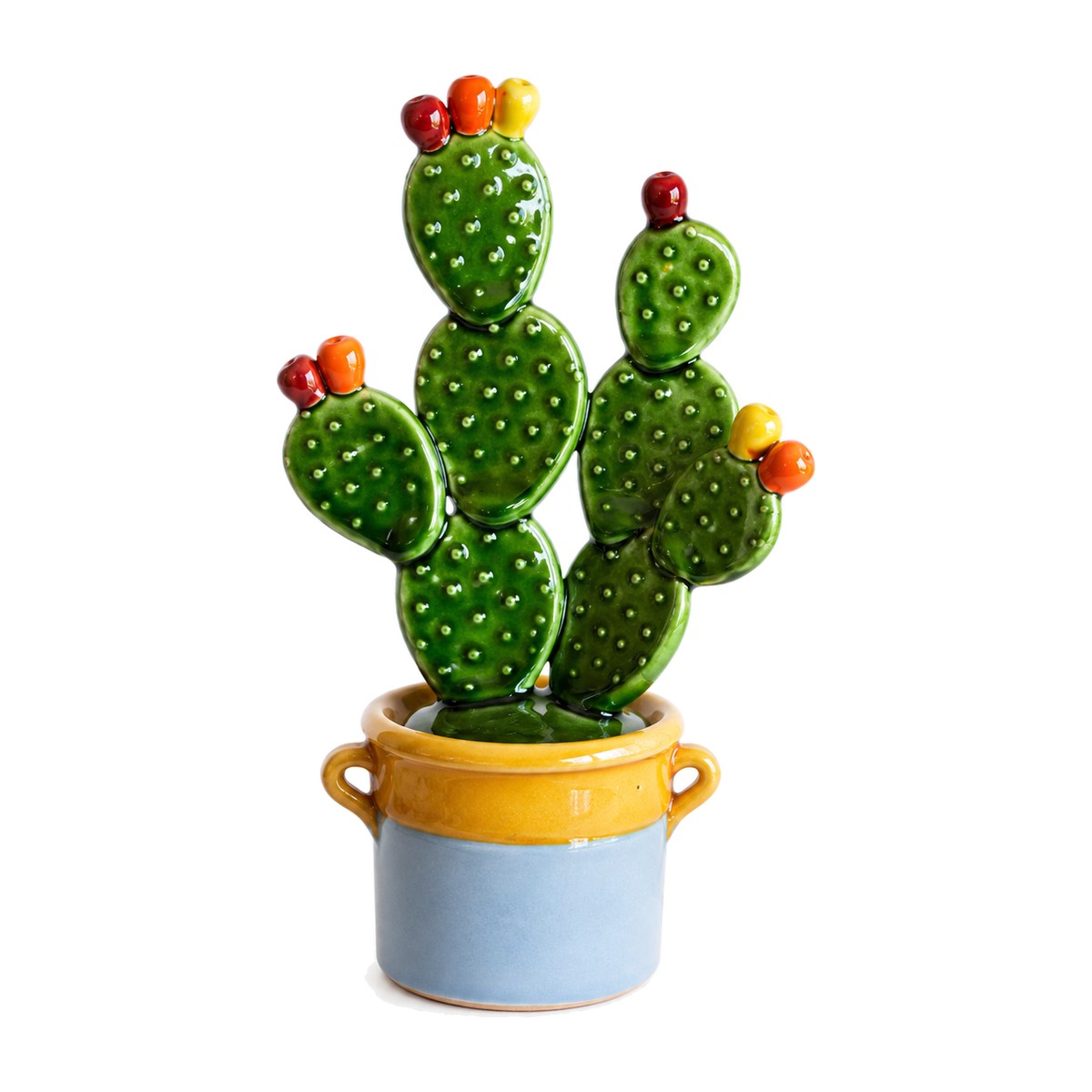 Cactus fico d India in coccio a due manici - Artelier Matera