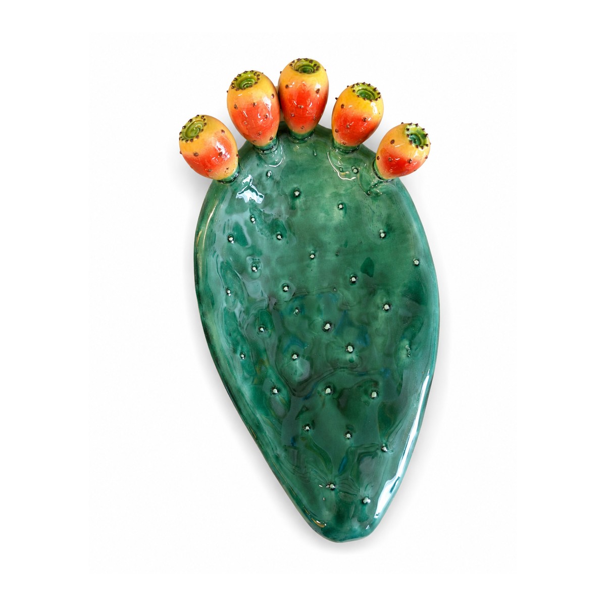 Piatto svuotatasche fico d India in ceramica - Artelier Matera