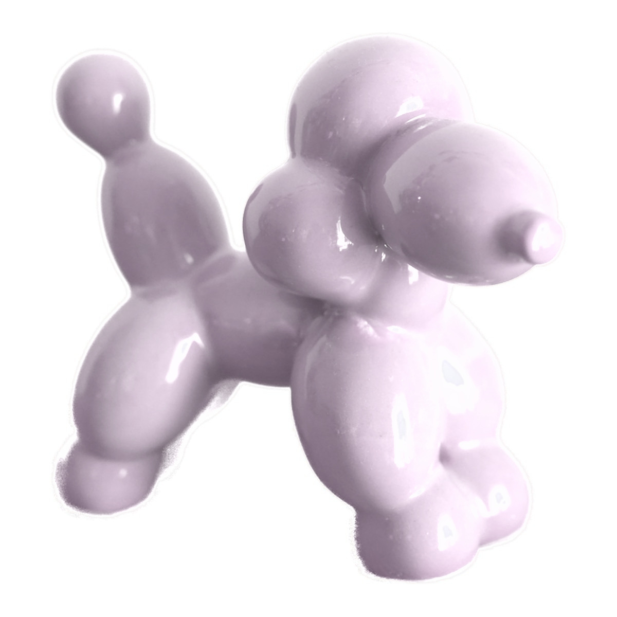Barboncino Palloncino in Ceramica - colore glicine