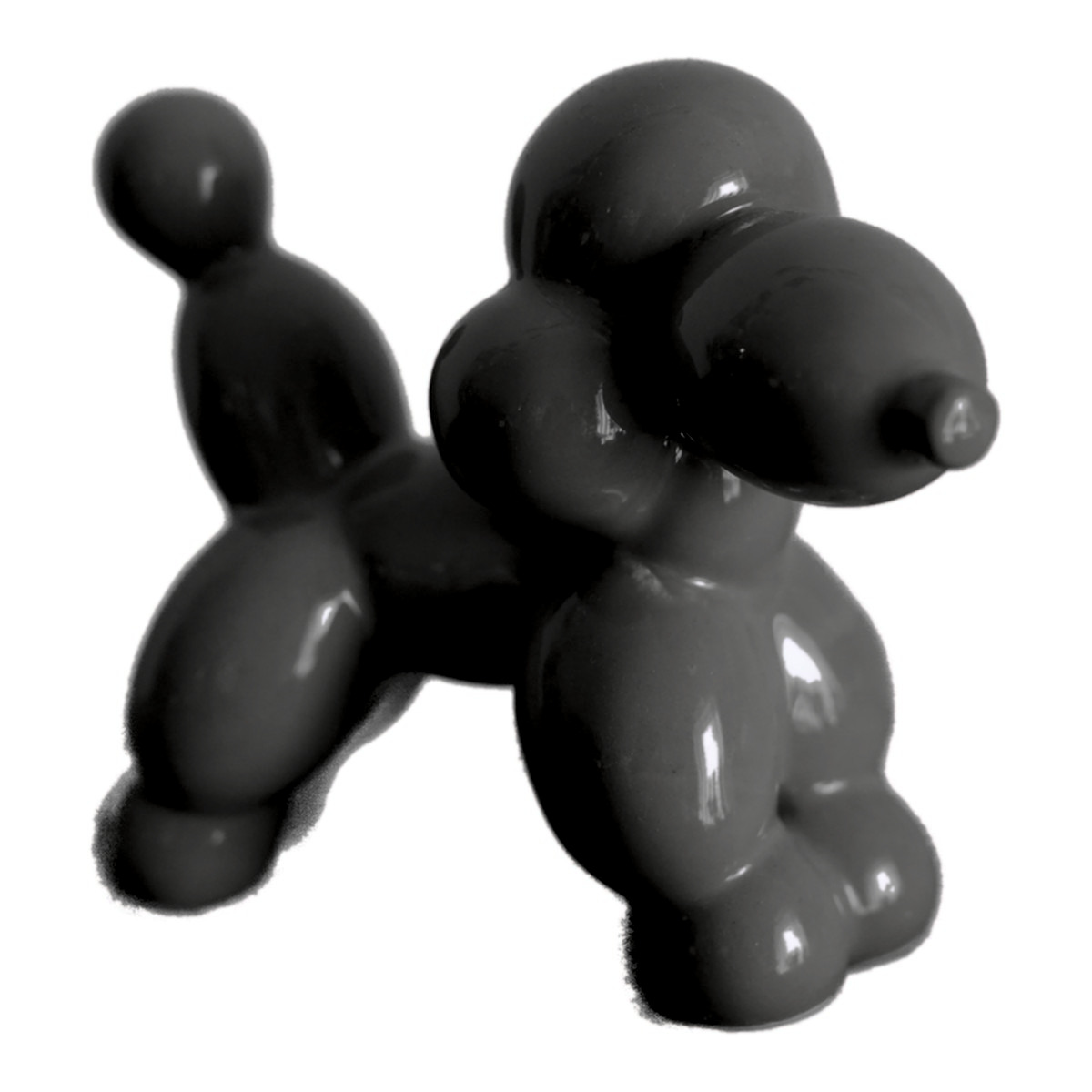 Barboncino Palloncino in Ceramica - colore nero